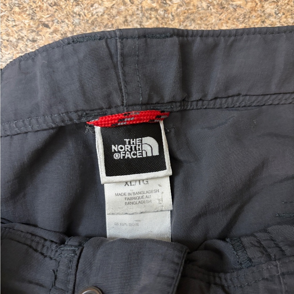 The North Face Men's Dark Gray Joggers with Red Detail